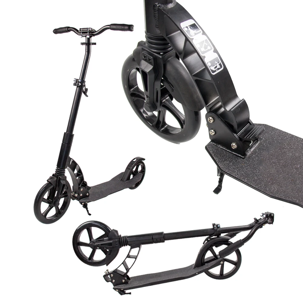 

new design adult Scooter 200MM big wheel adult folding kick scooter for adult with disc braking