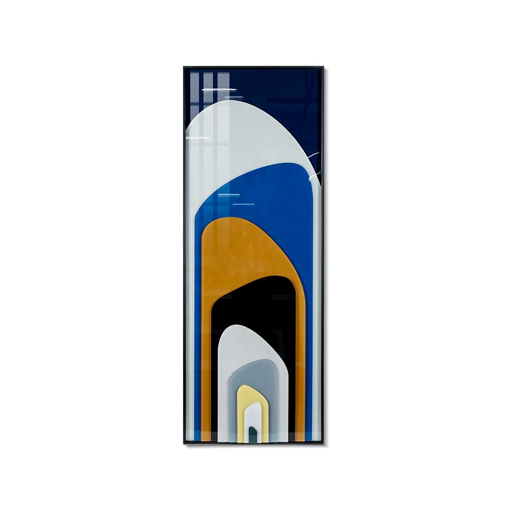 

Customized Vertical Geometric Multi-door Acrylic Wall Art Decor for Hotel