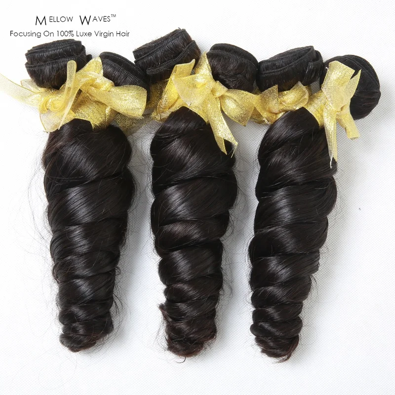 

Loose Wave Bundles Human Hair 100g per piece bundle 100% Unprocessed virgin Hair Extensions Weave Natural Color 8-40 inch hair, Natural colors