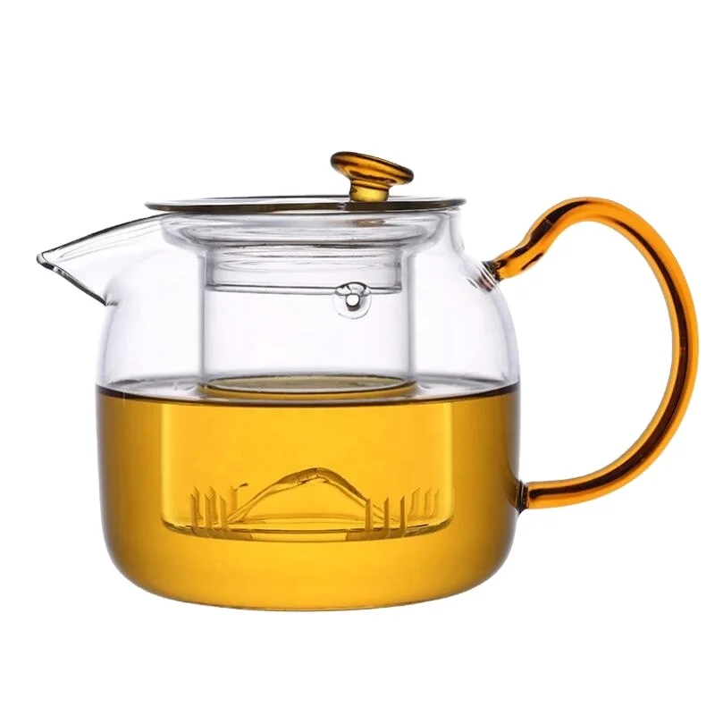 

Handmade high temperature resistant glass teapot household transparent tea making tea set filter electric ceramic tea