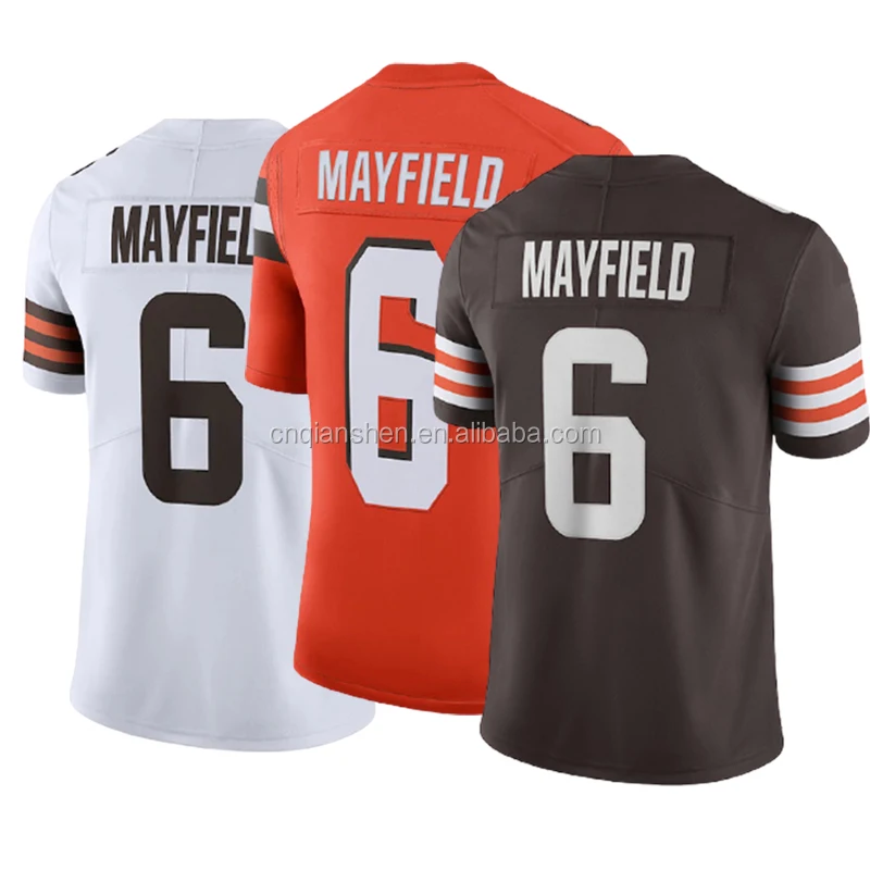 

Baker Mayfield 6 American Football Club Uniform Jersey Hot Sale Embroidery Mens Sports Shirt Wear Drop Shipping Wholesale