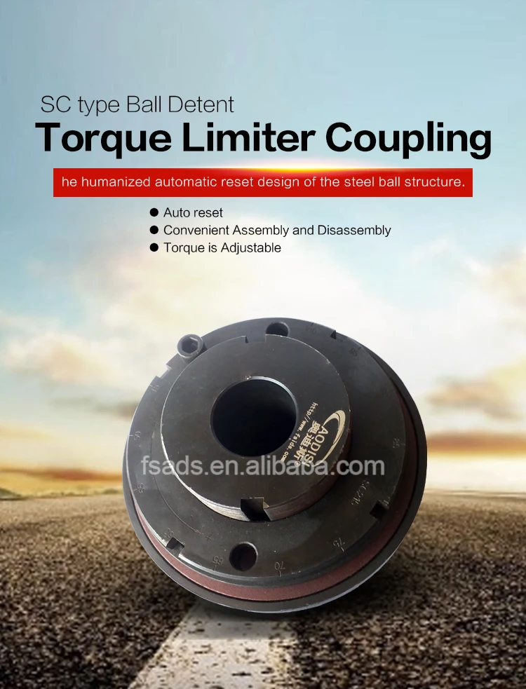 SC Type Overload Clutch Ball Detent Torque Limiter Coupling