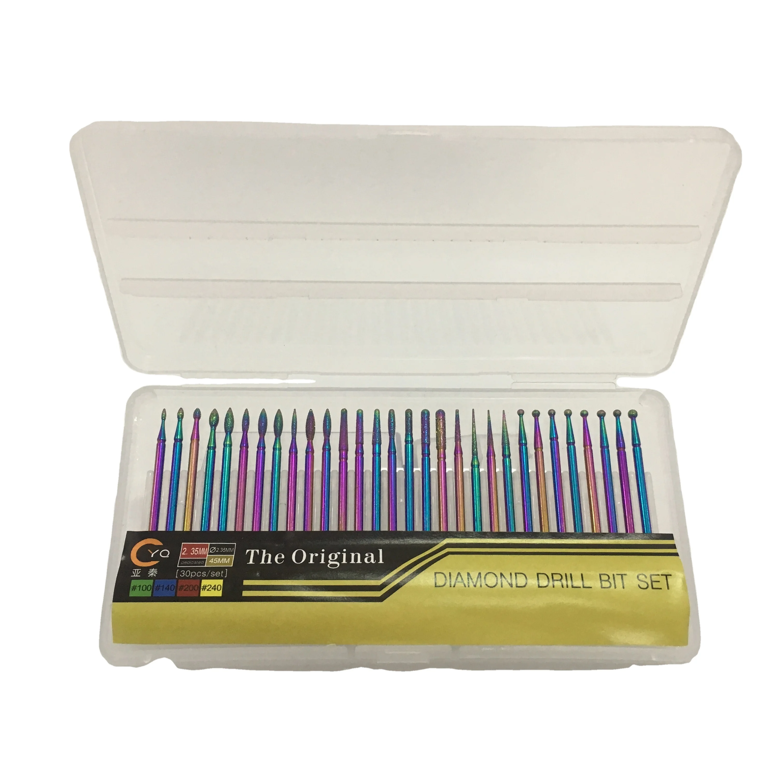 

30 pcs burr set emery drill bits nail nail russian manicure bits set