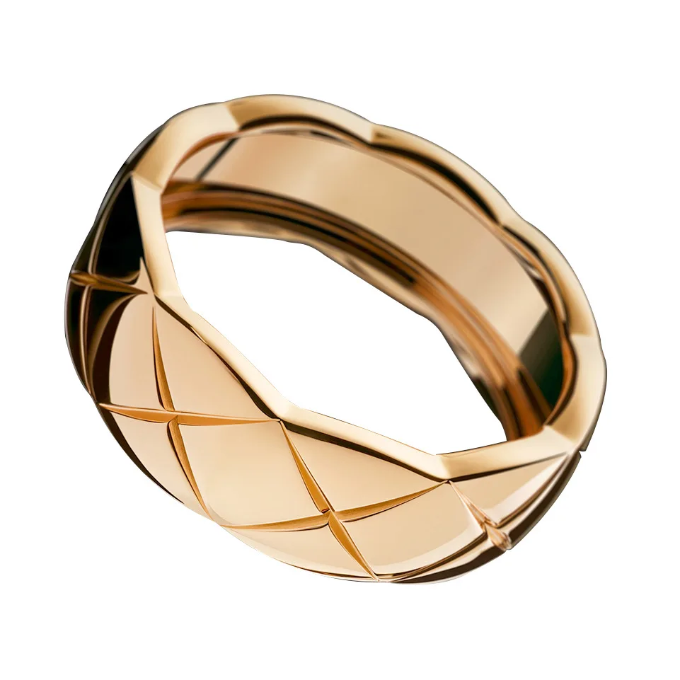 

Hot sale on Amazon high quality couple 18k solid gold ring in hot sale, Gold color