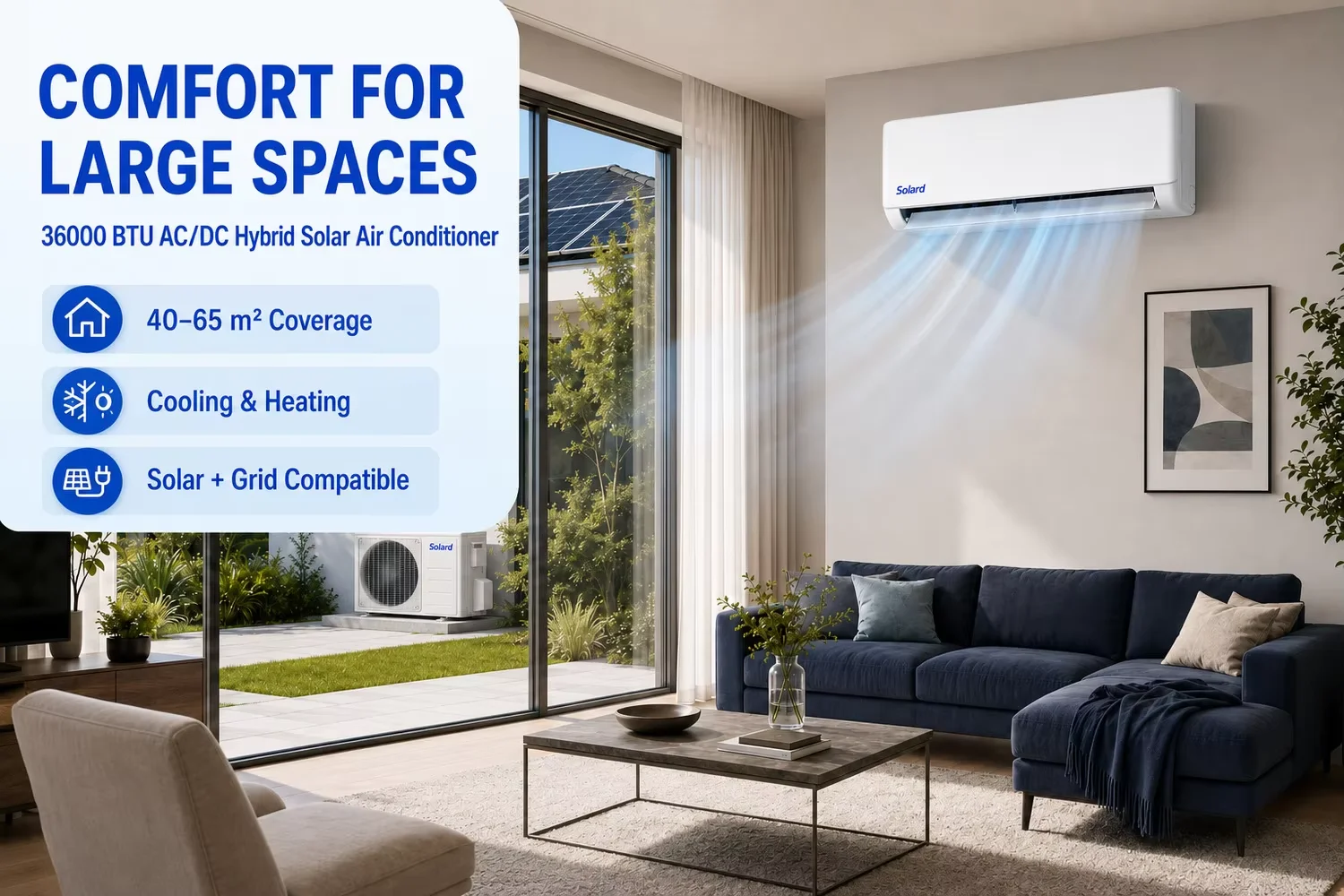 Split Air Conditioner, 36000BTU, Solar, Inverter, Wall - detail 2