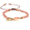 Pink Crystal Braid Contracted Female Bracelet Popular Lucky Bracelet KL4142