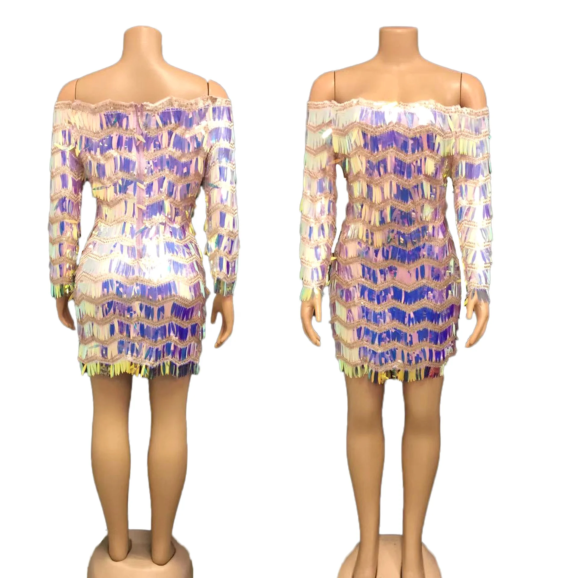 

B62443A American women's sequins dress fashion sexy night club wear lady dress