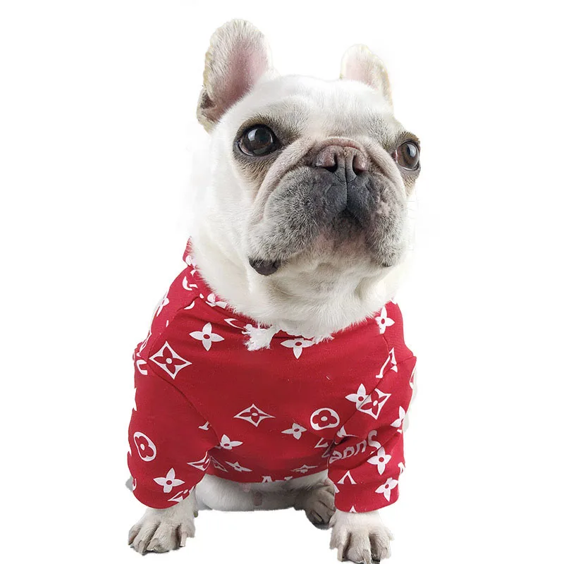 

Designers Red Logo Pet Clothes Cat Puppy Dog Hoodie for Indoor and Outdoor