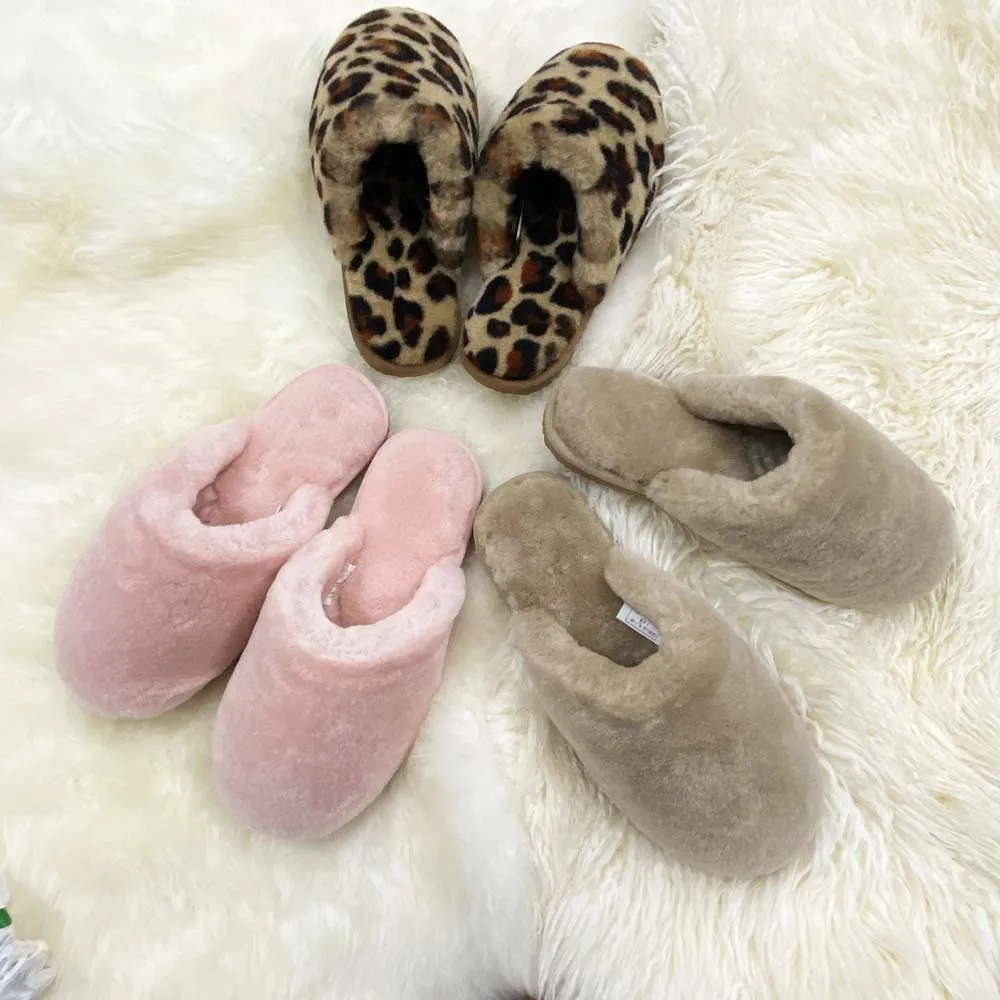 

Comfortable Winter Warm Fluffy Indoor Sheepskin Leather fur shoes indoor furry slippers high quality slippers cheap wholesales