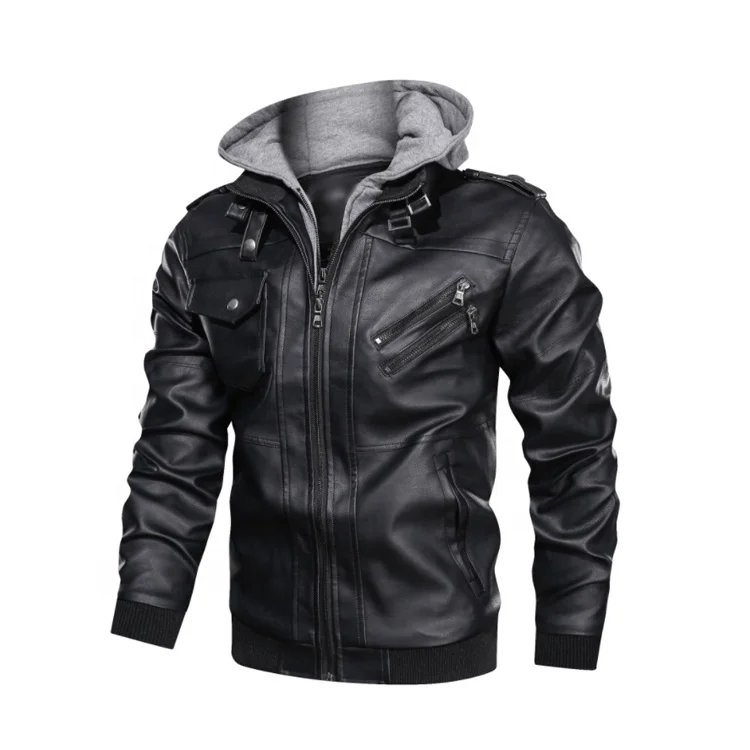 

Men Plus size Jackets Motorcycle Biker Jackets Vintage Stand Collar Pu Leather Jacket