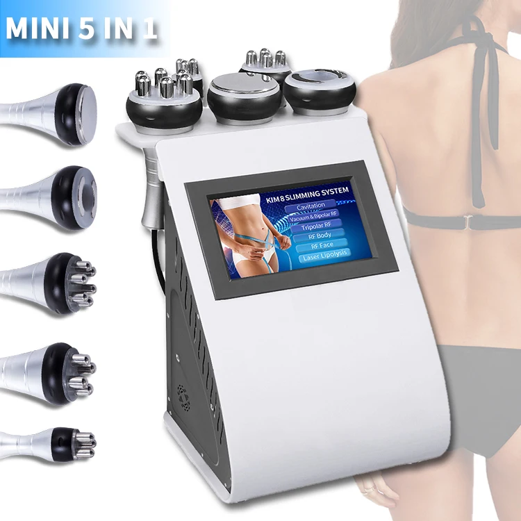 

Mini 40K Rf Radio Frequency Beauty Equipment Fat Remove Massager Skin Tightening Cellulite Removal 5 in 1 Cavitation Machine