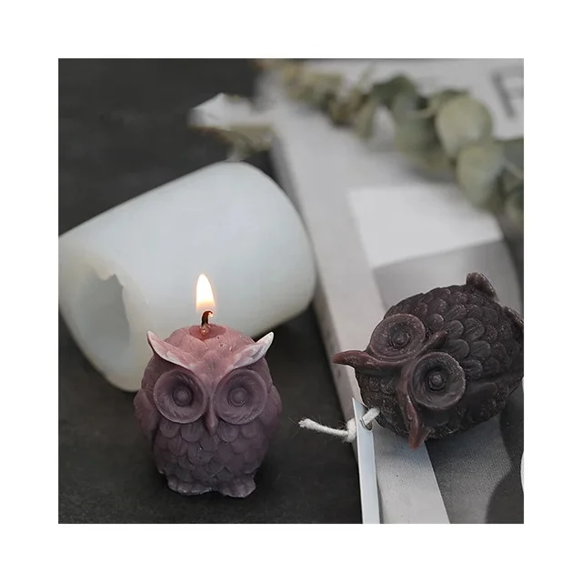 

DLW017 3D Owl Candle Mold Silicone Mold For Candle Making DIY Handmade Resin Molds For Plaster Soy Aroma Wax Soap Mould