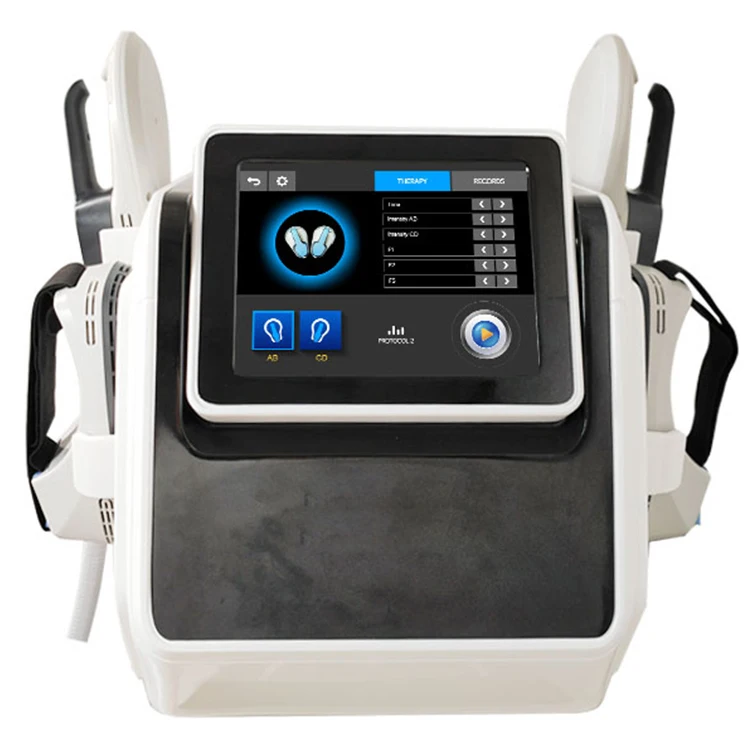 

High Quality Portable Ems Slimming Machine Muscle Strengthening Training Tool Stimulator Muscles, Black and white
