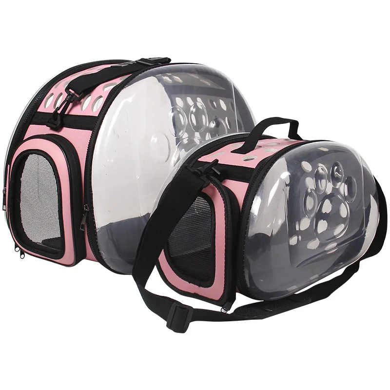 

Factory Directly Pet Bag Go Out Portable Transparent Folded Breathable Portable Durable Travel Pet Backpack Use For Rabbit Cat