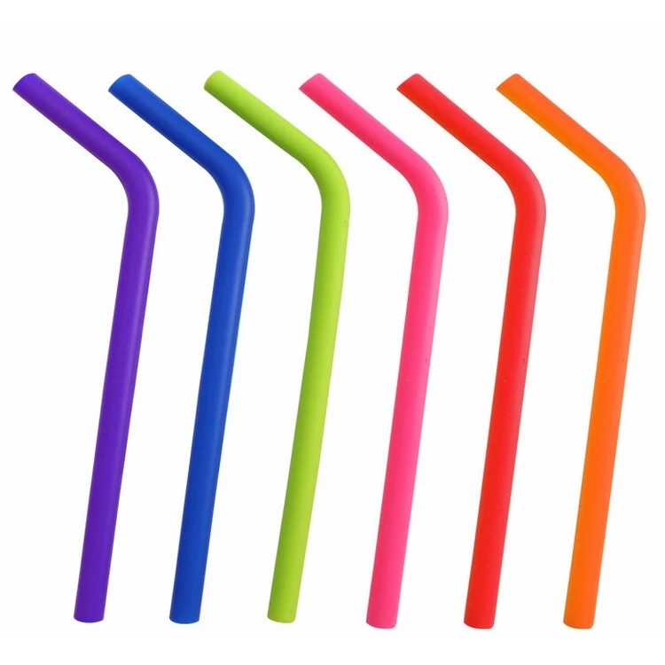

Free Shipping 12pcs/Pack Reusable Drinking Straws for Tea Coffee Cocktail High Temperature Resistance Food Grade Silicone Straw