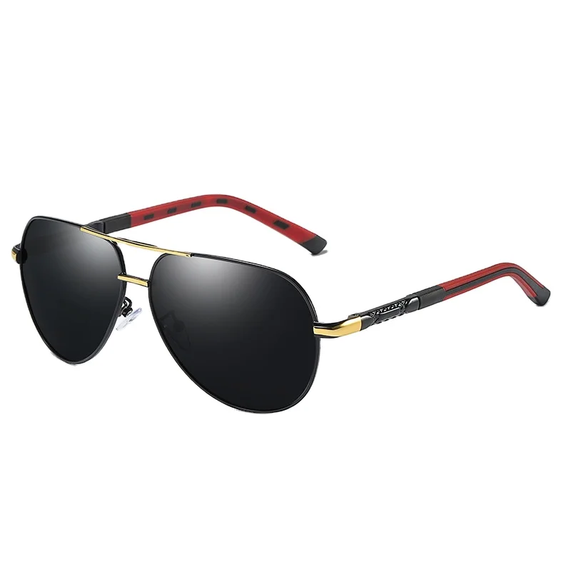 

DCOPTICAL 2021 Trendy Fashion Pilot Classic Stainless Steel Current Double Bridge Round Polarized TAC Sun Glasses Sunglasses