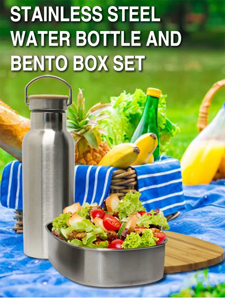 Stainless Steel Bowl with Bamboo Lid and Air Seal with 500ml Capacity