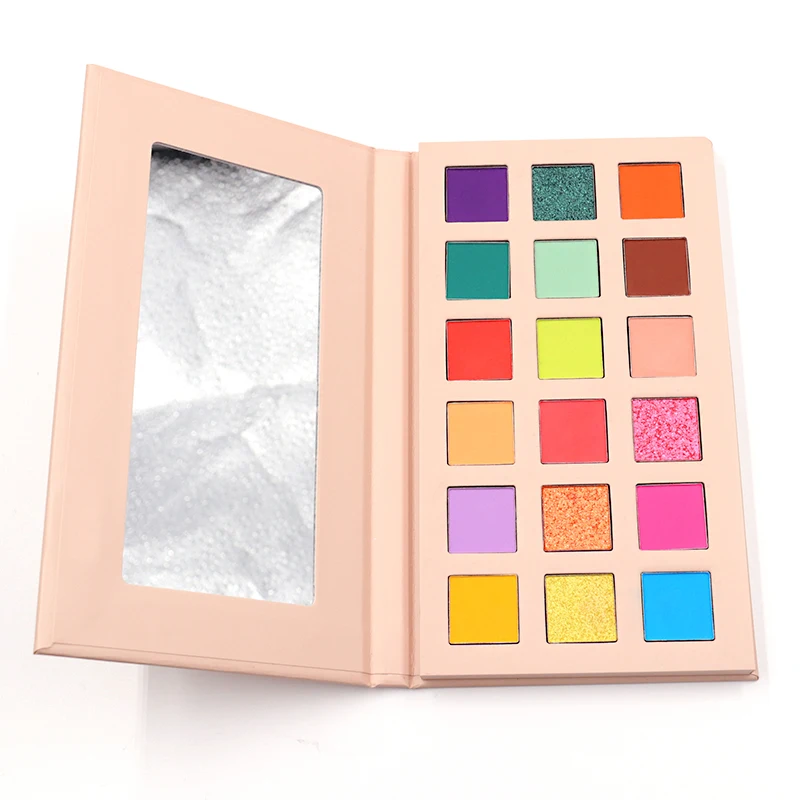 

2021 fashion 18-color eye shadow palette waterproof beautydom with private logo