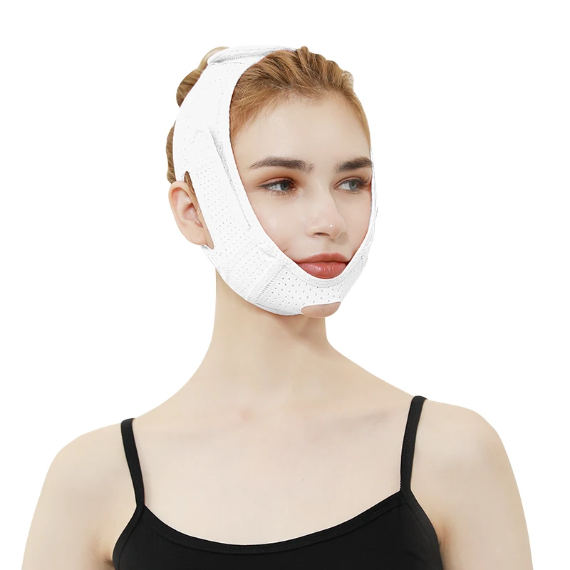 

factory price Breathable V Face Lifting Adjustable Cheek Lift Up Reduce Double Chin Bandage Anti Wrinkle Face Lifting Belt, Black,blue,pink