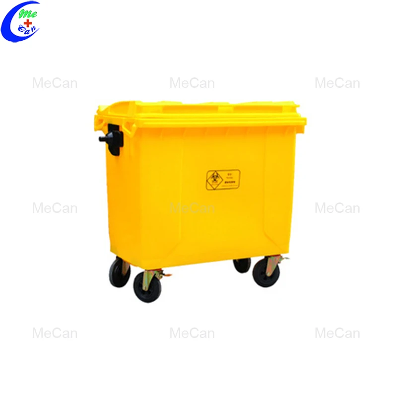 

Medical street 600l yellow square trash can container waste barrel