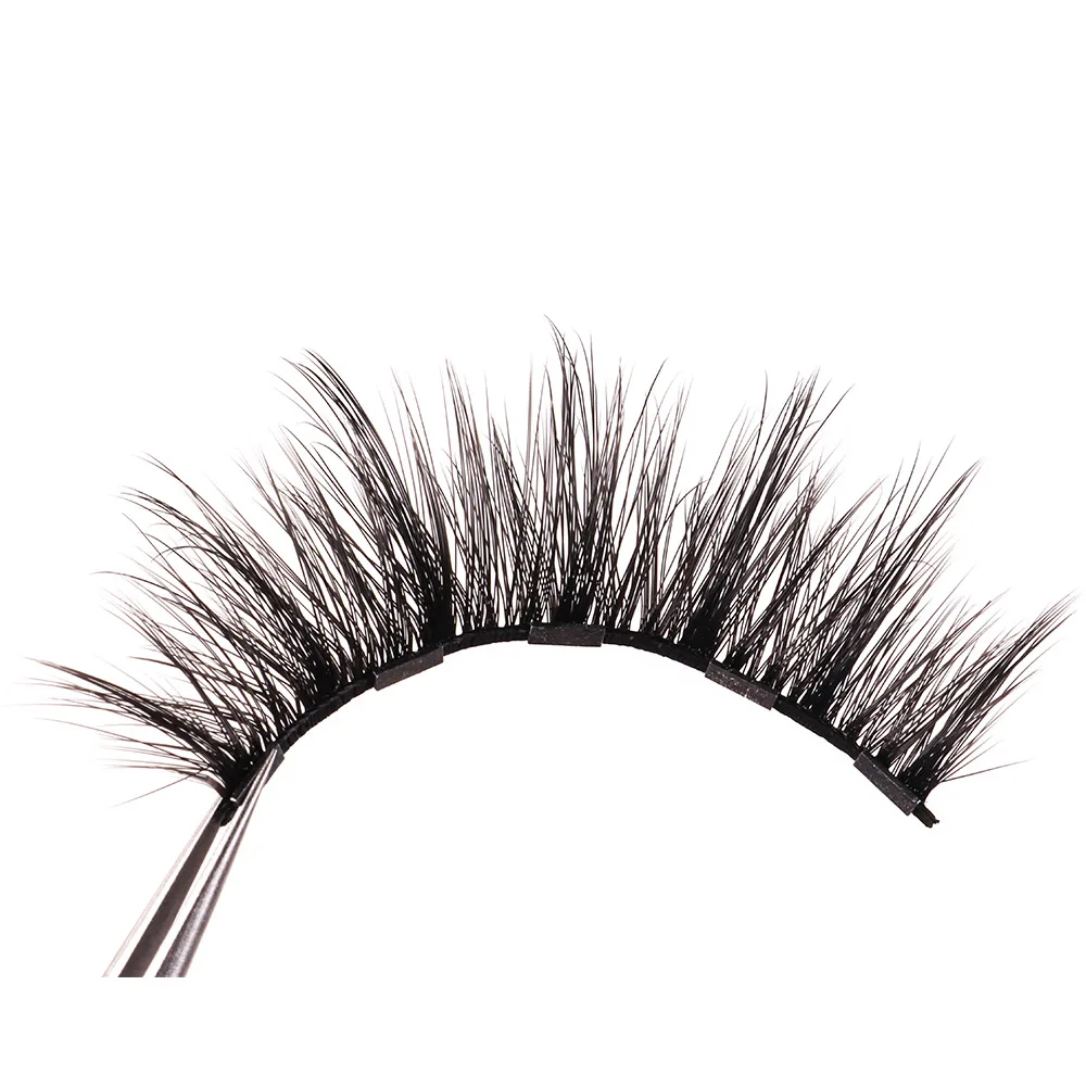 

Wholesale Handmade Magnetic Eyeliner Faux Eyelashes Set false eyelash Extension Mink Silk Fur OEM Private Label, Natural black