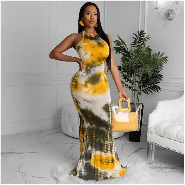 

2020 hot sale Indian style summer long bodycon maxi dress casual dresses women