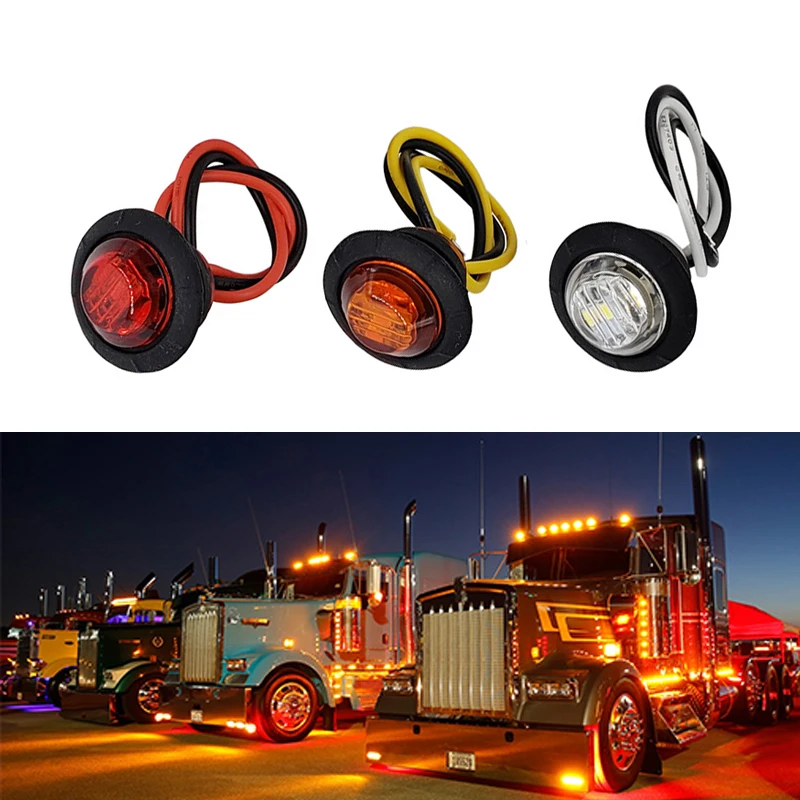 

12V Trailer Side Marker Indicators Lights For Auto Car Bus Pickup Truck Warning Warning Clearance Lights Truck Turn Signal Lamp