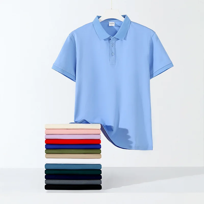 180G Polyester Cotton Custom Embroidered Logo Solid Color Short Sleeve Workwear Polo Shirt for Corporate Uniform