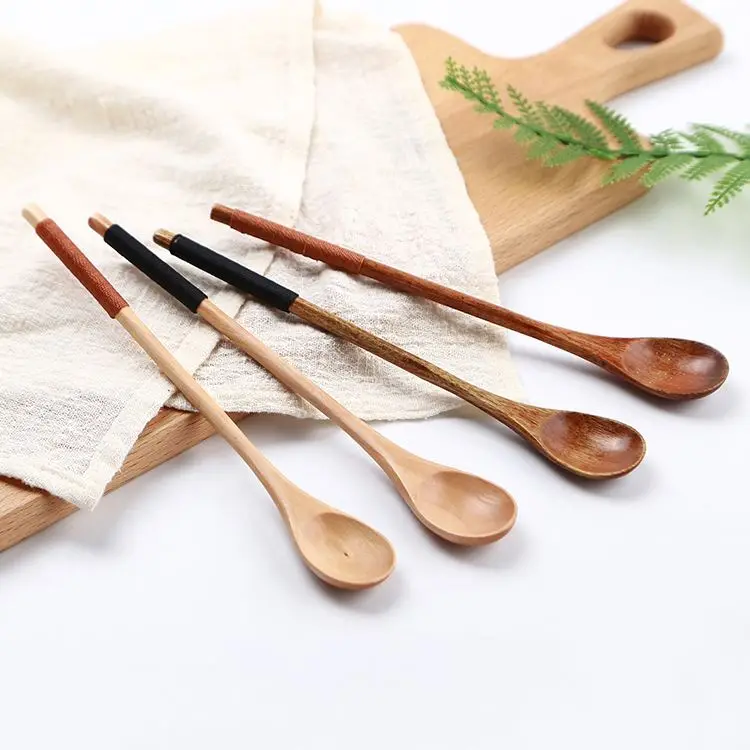 

Mini Wooden Spoons Small Measuring Serving Bulk Cutlery Chinese Cherry Phoebe Wood Spoon With Custom, Natural