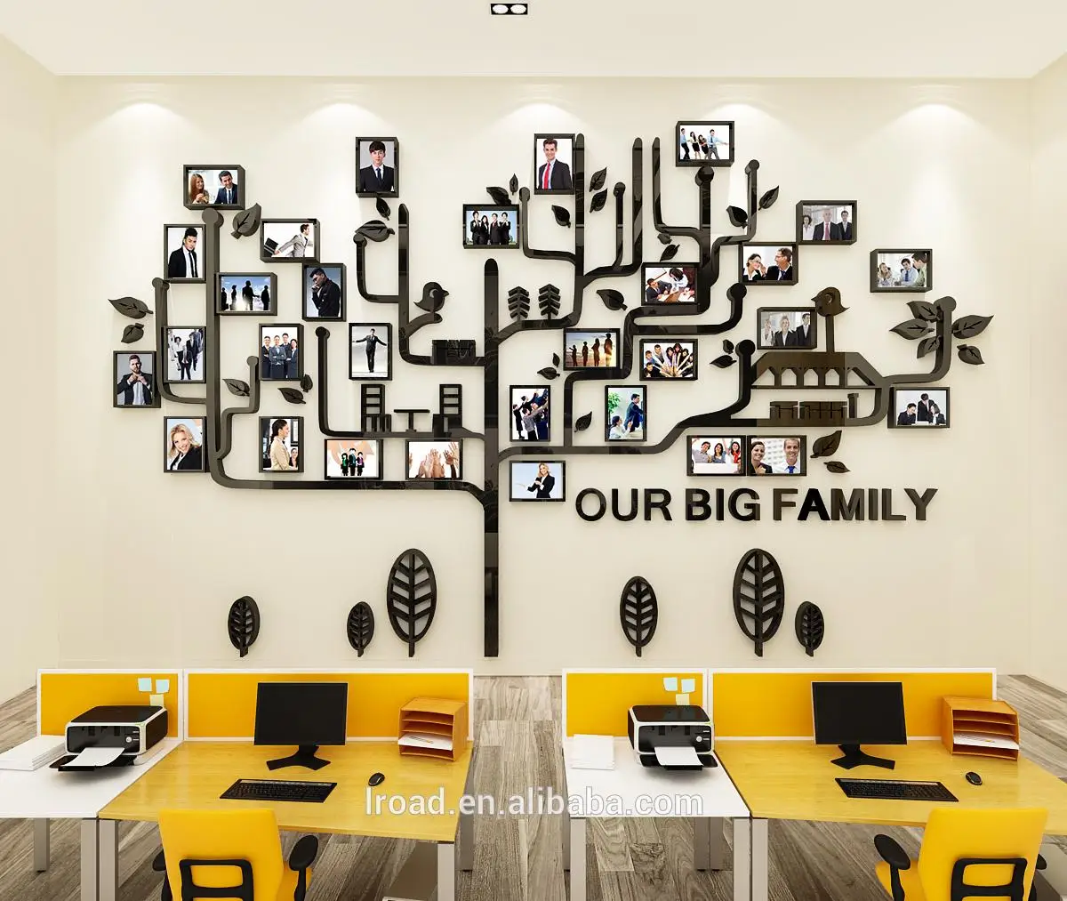 

New Design Large Family Tree Art Photo Frame Decor 3d Acrylic Wall Stickers, Mixed colors