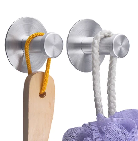 

Bathroom Clothes Hook Self-adhesive Towel Coat Hanger Wall Stainless Steel Hooks