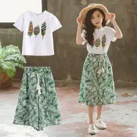 

S17955A 2019 kids clothes wholesale fall outfits clothing girls' clothing sets