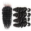 indian remy long Chemistry-free virgin hair loose bundle video curly lace closure