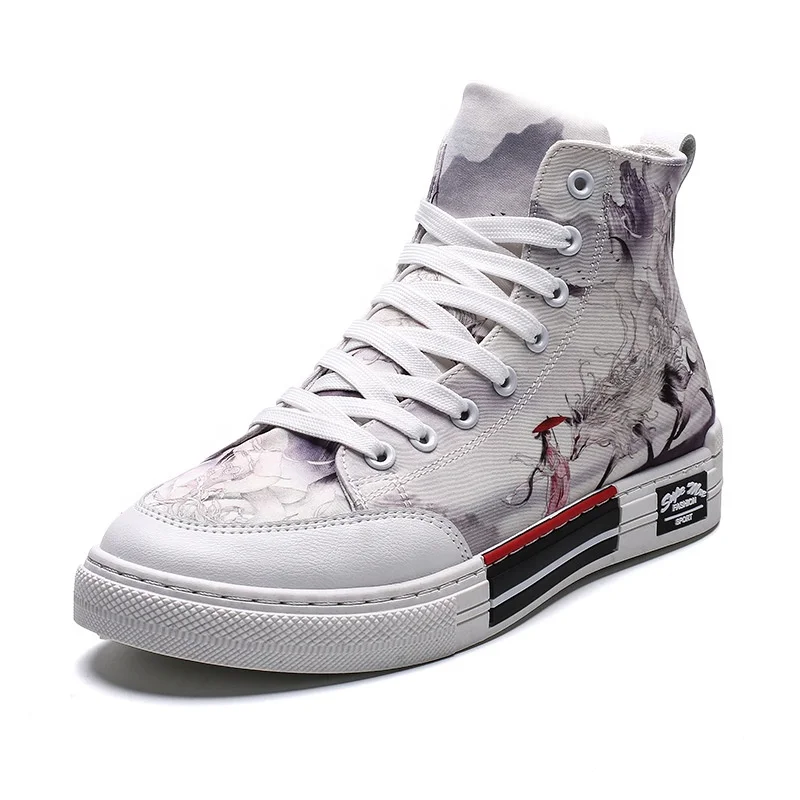 

High-Top Printing Graffiti Canvas Shoes Student Personality National Tide Sports Casual Shoes, Picture