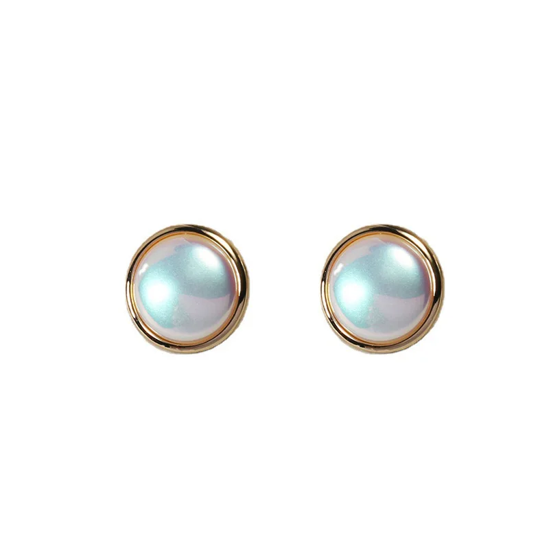 

South Korea Retro Non Pierced Pearl Ear Clip Earrings Female Cute Simple S925 Silver Needle Baroque Pearl Stud Earrings