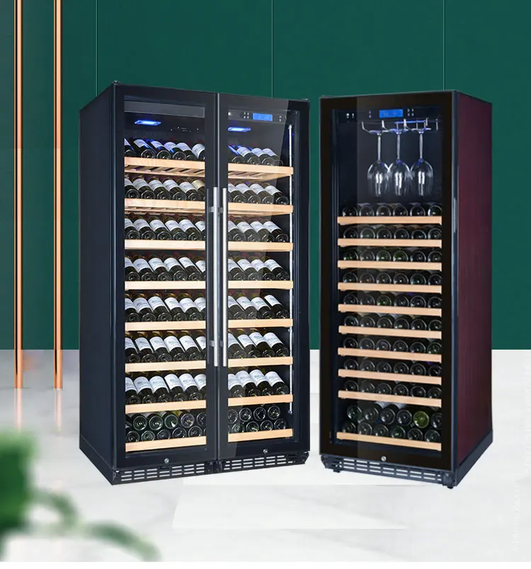 Factory high quality furniture commercial bottle mini wine cooler refrigerator for hotel with LED light