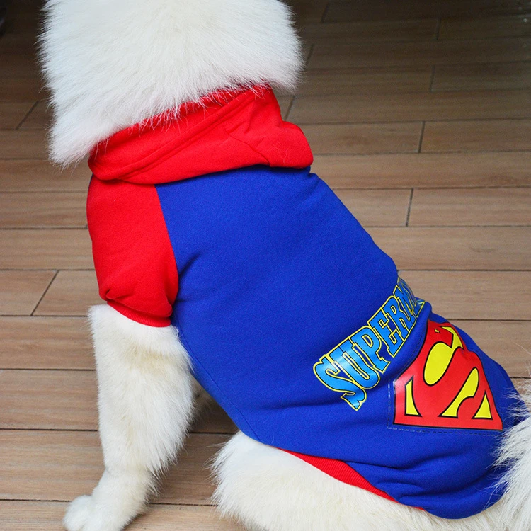 

Superman style sweater for Fall winter Golden Retriever Satsuma large dog pet clothes, As photo