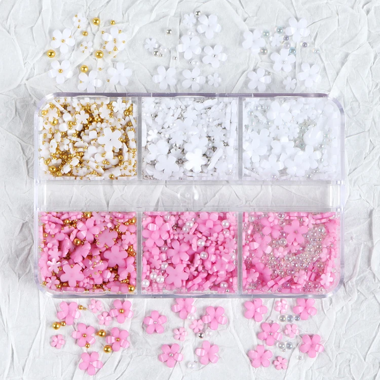 

Cheap DIY Manicure Ornaments 3D Resin Flowers Nail Art Decoration Nail Accessories