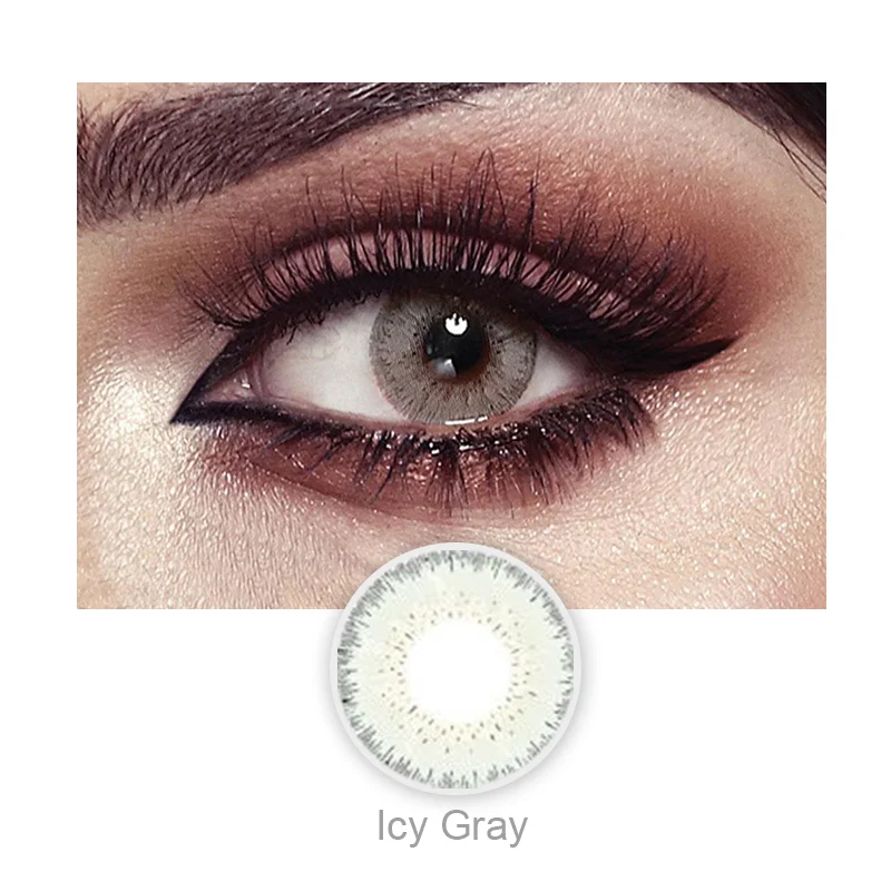 

Moonve Wholesale Factory Price High Quality Icy Gray Natural Eye Magic Eye Contact Lens, 16 colors