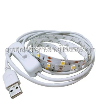 DC5V 1meter USB LED Strip light With Switch Flexible LED Light Tape Ribbon TV Desktop Screen Background Lighting SMD5050