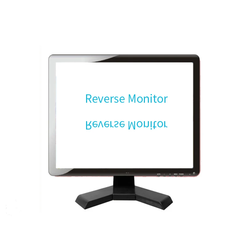 

Teleprompter Mirroring function reverse image  LCD Monitor With TV USB VGA HD D-SUB AV input, Black