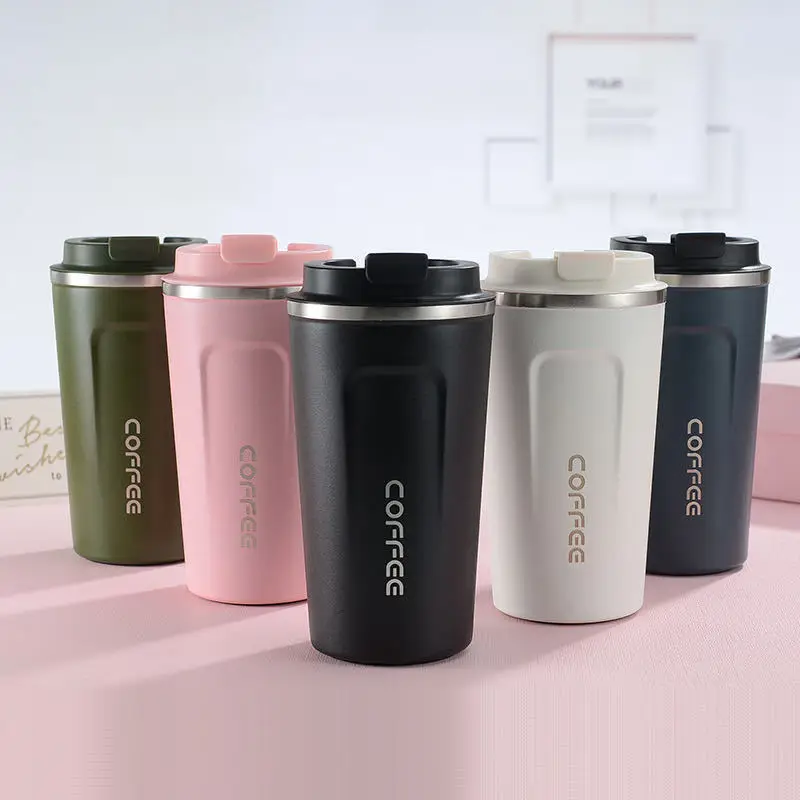 

The new 304 double-layer thermal mug fashion portable car stainless steel coffee cup daily gift foreign trade