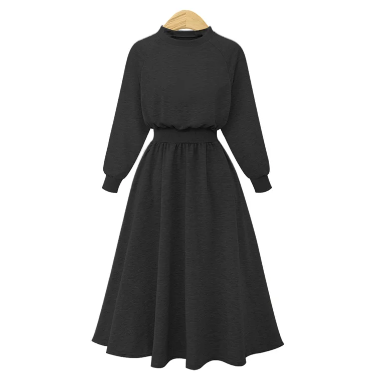 

Wholesale Fashionable Women's Clothing Custom Solid Color Skirt Plus Size Woman Dress Ladies Black Skirt, Customized color