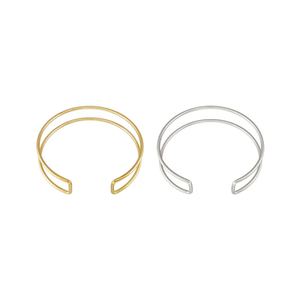 New Design 14k Gold Filled 7.5" Double Bangle for Fashion Women Bracelets Jewelry