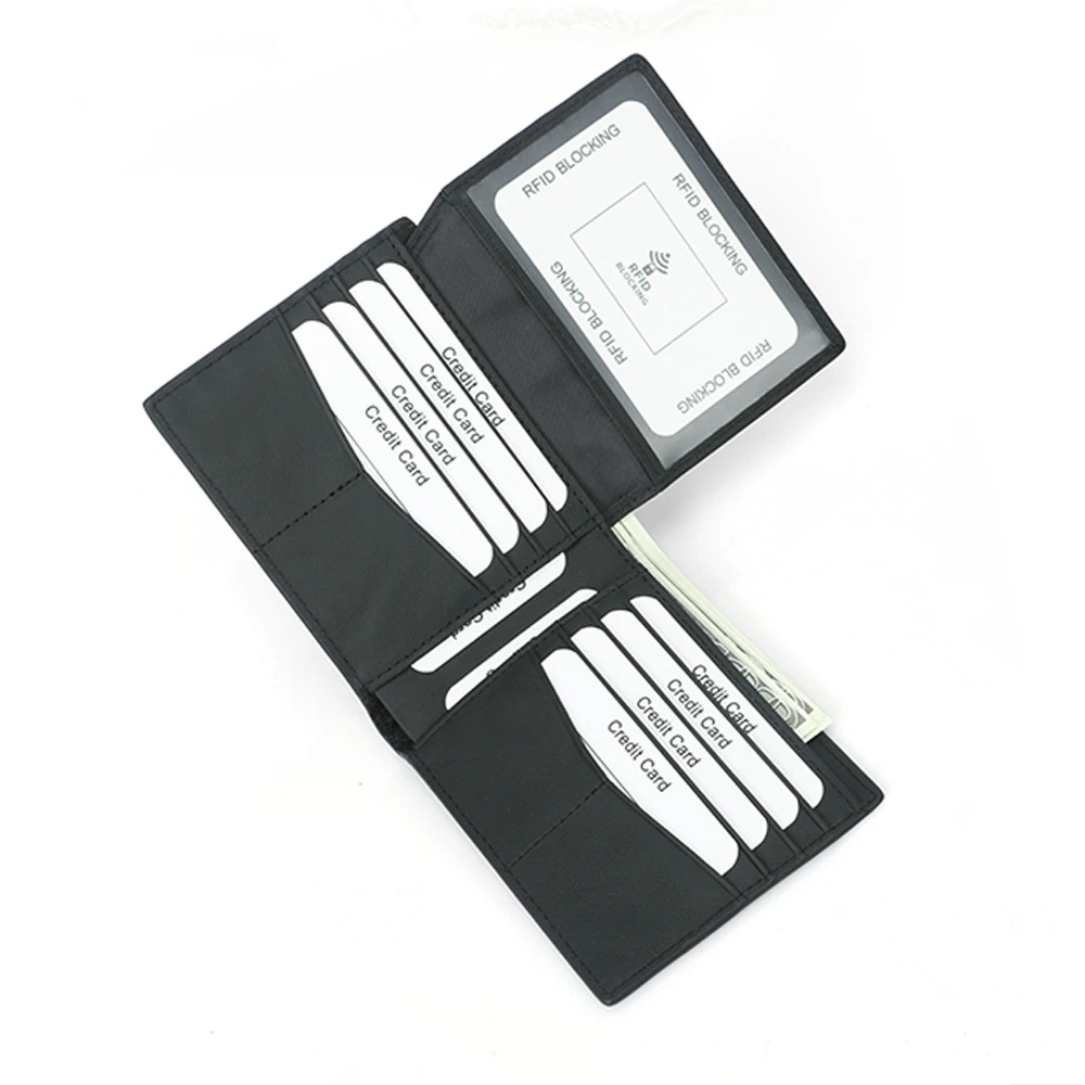 

Hot Sales RFID Blocking Wallet Money Clip Mens Money Clip Wallet Leather, 4 colors