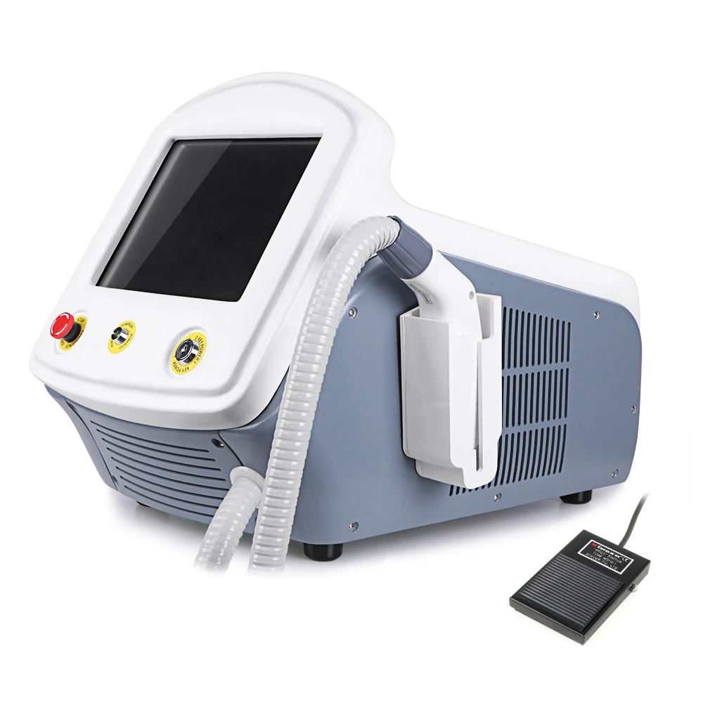 

New design portable hair removal laser machine diode laser good quality skin rejuvenation 3 wavelengths machine, Grey