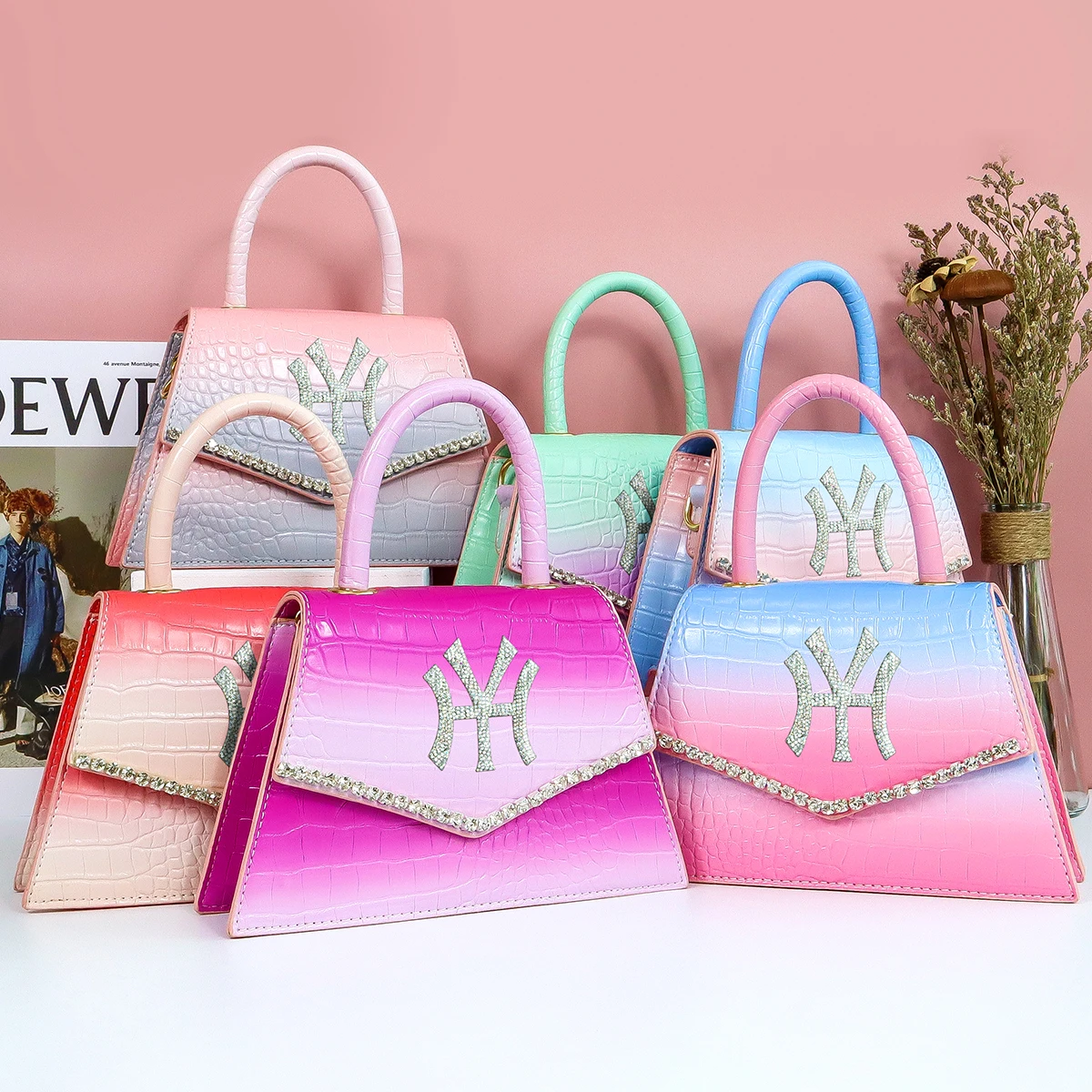 

Online shopping ladies mobile phone bags ny handbags for women luxury shopping tote bags purse for gilrs, 8 color