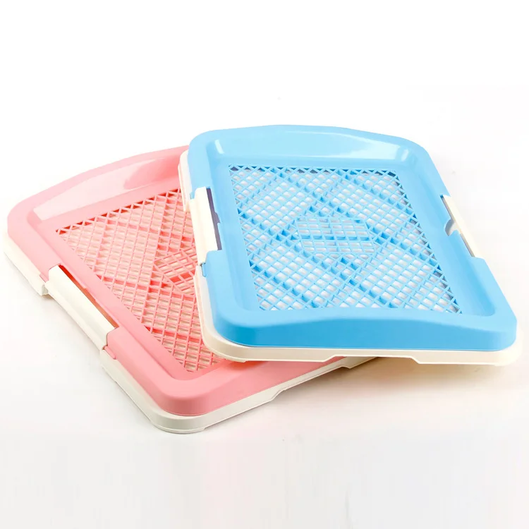 

Pet dog indoor grass toilet tray puppy portable training cat dog toilet, Blue,pink