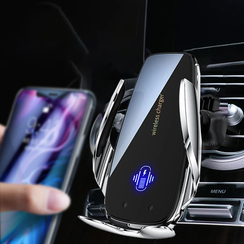 

15w Car Wireless Charger Phone Mount Air Vent Holder Automatic Clamping Fast Qi Car Phone Charging Stand