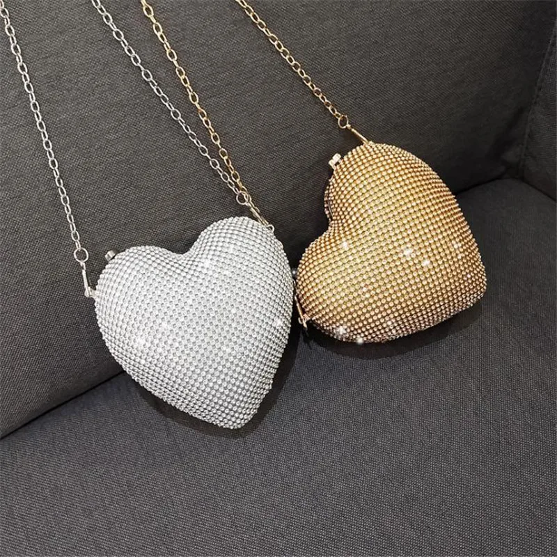 

S1032 Wholesale diamond love pudding 2021 new crossbody lipstick diamond